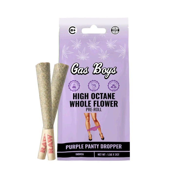 Gas Boys High Octane Whole Flower Pre-Roll 1.5g 2ct / Purple Panty Dropper Indica